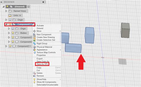How to Export as STL in Fusion 360 .